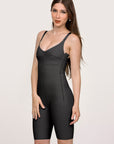 Mid-Thigh Compression Bodysuit w/Bra & Zippers (BB03)
