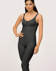Below Knee Compression Bodysuit w/Bra & Zippers (BB05)