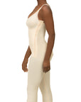 Below Knee Compression Bodysuit w/Bra & Zippers (BB05)