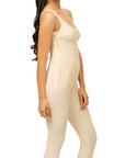 Below Knee Compression Bodysuit w/Bra & Zippers (BB05)