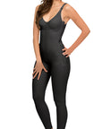 Ankle Length Compression Bodysuit w/Bra & Zippers (BB07)