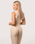Below Knee Compression Bodysuit with Bra & Front Closure (BB09-BK-NS)