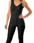 Below Knee Compression Bodysuit with Bra & Front Closure (BB09-BK-NS)