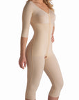 Below the Knee Bodysuit with Bra, Front Closure & Sleeves (BB09-BK)