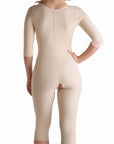 Below the Knee Bodysuit with Bra, Front Closure & Sleeves (BB09-BK)