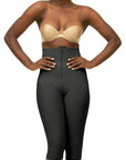 GluteLifting Below the Knee High Waist Girdle w/Zipper & Open Buttocks (BE03-BK)