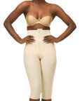 GluteLifting Below the Knee High Waist Girdle w/Zipper & Open Buttocks (BE03-BK)
