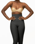 2nd Stage GluteLifting Below the Knee High Waist Girdle w/Open Buttocks (BE04-BK)