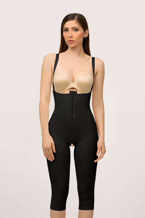 Body con cremallera para levantamiento de glúteos por debajo de la rodilla (BE07-BK)