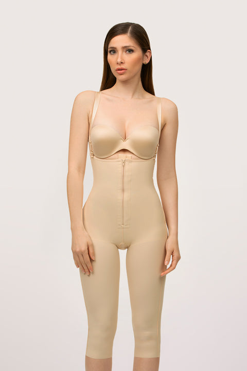 Body con cremallera para levantamiento de glúteos por debajo de la rodilla (BE07-BK)