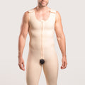 Body de compresión para hombre con cremallera por debajo de la rodilla (MG02-BK)