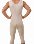 Male Below the Knee Compression Bodysuit w/Zipper (MG02-BK)