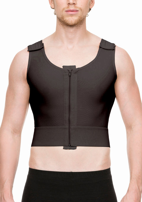 Chaleco de compresión corto con cremallera para hombre (MG03-SH)