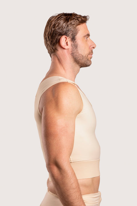 Chaleco de compresión corto con cremallera para hombre (MG03-SH)