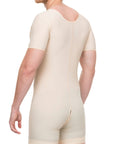 Male Mid-Thigh Compression Bodysuit w/Sleeves & Zipper (MG07)