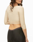 Braless Compression Vest w/Mid-Length Sleeves (SL04)