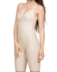 Mid-Thigh Compression Bodysuit w/Bra & Zippers (BB03)