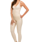 Ankle Length Compression Bodysuit w/Bra & Zippers (BB07)