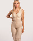 Below Knee Compression Bodysuit with Bra & Front Closure (BB09-BK-NS)