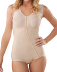 Panty-Length Compression Bodysuit with Bra & Off-Center Closure (BB11-NS)