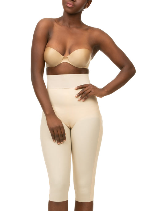 Faja de compresión de cintura alta por debajo de la rodilla para mejorar los glúteos de la segunda etapa (BE04-BK)