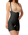 GluteLifting Mid-Thigh Bodysuit w/ Zipper & Open Buttocks (BE05)