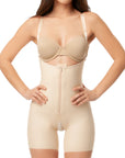 GluteLifting Mid-Thigh Bodysuit w/ Zipper & Open Buttocks (BE05)