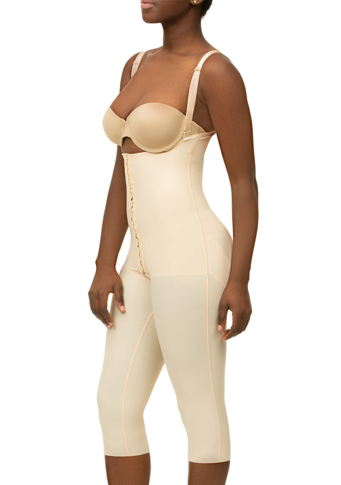 Body de levantamiento de glúteos por debajo de la rodilla con cierre frontal (BE11-BK)