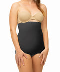 Detailed view of the black GR02 girdle for post op compression