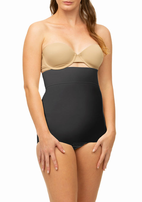 Detailed view of the black GR02 girdle for post op compression