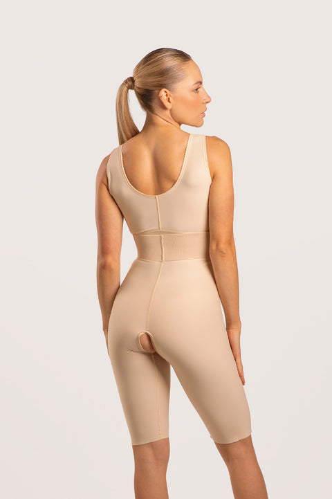 Back view of the GR04 Stage 2 girdle, highlighting the high-back abdominal coverage and flat-seamed construction for a smooth look under clothing.