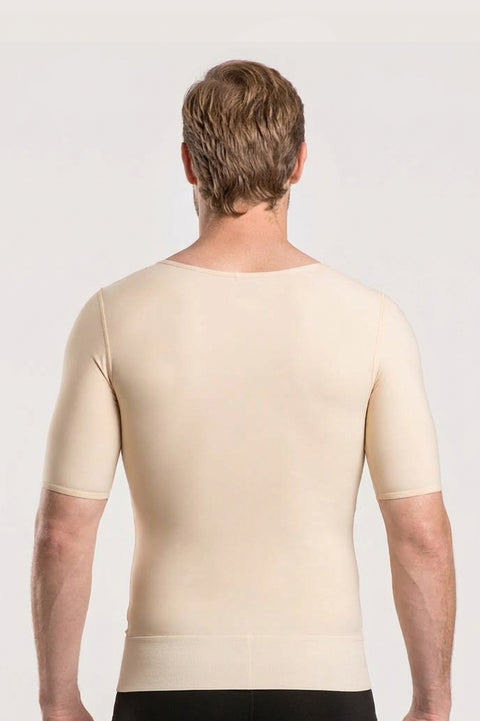Chaleco de compresión masculino con mangas cortas y cremallera (MG06)