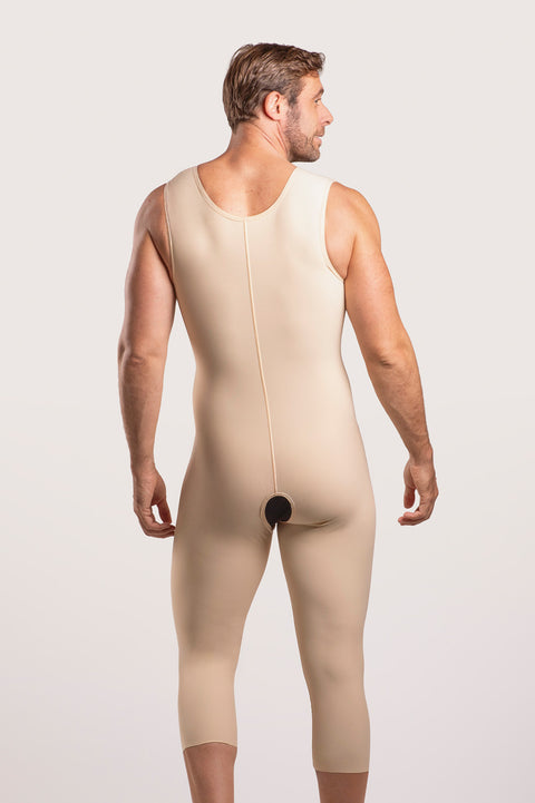 Body de compresión para hombre por debajo de la rodilla de segunda etapa (MG08-BK)