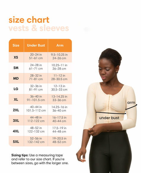 Sujetador/chaleco con mangas largas y largo por debajo del busto (VS02-LS)