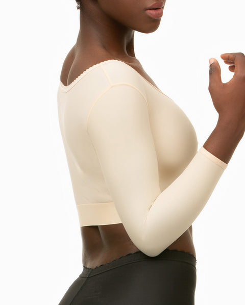 Sujetador/chaleco con mangas largas y largo por debajo del busto (VS02-LS)