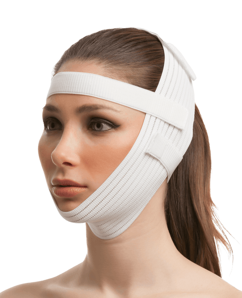 Chin Strap Facial Surgery Compression Garment with 2-1" Bands (FA05) - Isavela Compression Garments