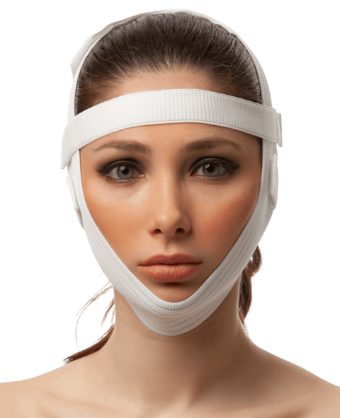 Chin Strap Facial Surgery Compression Garment with 2-1" Bands (FA05) - Isavela Compression Garments