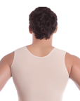 Male Full Body Above Knee Length Abdominal Cosmetic Surgery Compression Garment with Zipper (Sleeveless) (MG02) - Isavela Compression Garments